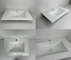 ओवरफ्लो के साथ सेल्फ रिमिंग ओवरमाउंट बाथरूम सिंक आयताकार सफेद में ड्रॉप करें